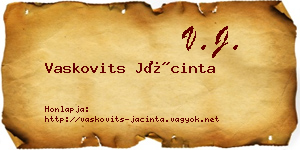 Vaskovits Jácinta névjegykártya